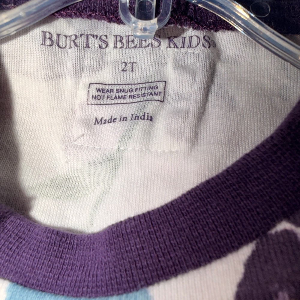 Burt's Bee Kids Floral Kids Pajamas Set - Picture 6 of 8